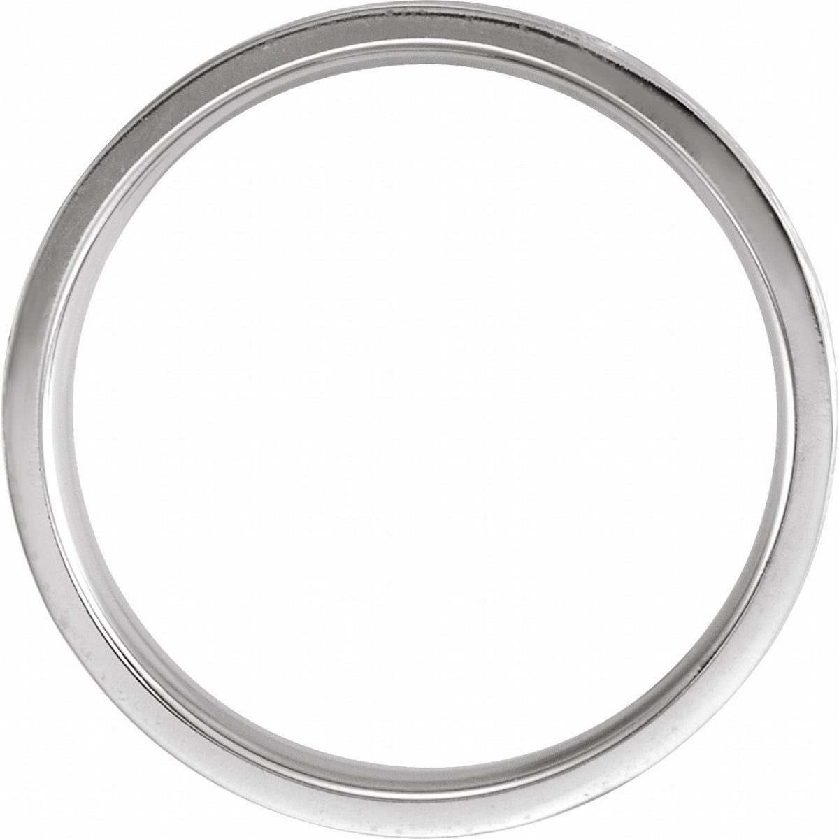 14K White Gold Tree Bark-Inspired Comfort-Fit Flat Band