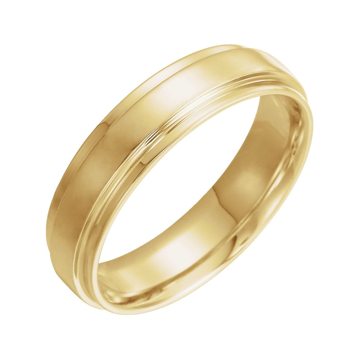 Inlay Comfort-Fit Flat Band