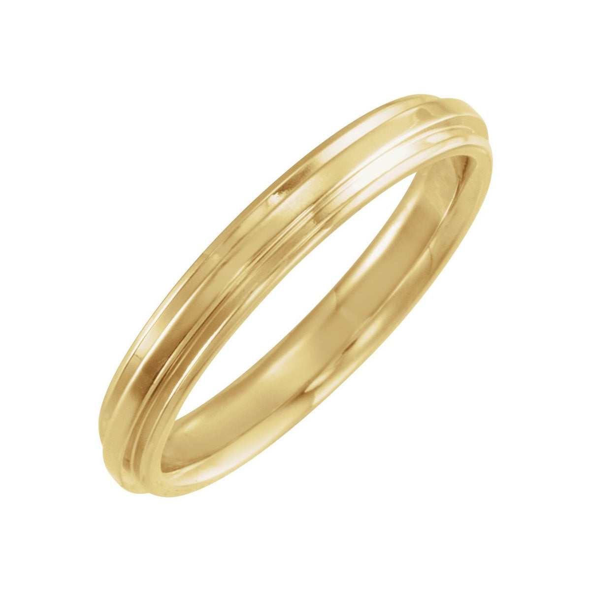 Inlay Comfort-Fit Flat Band