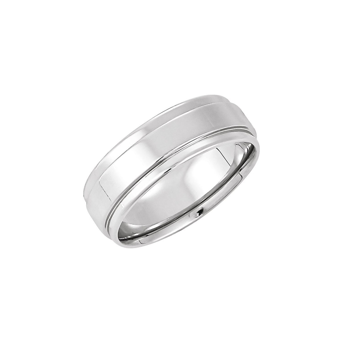 Inlay Comfort-Fit Flat Band