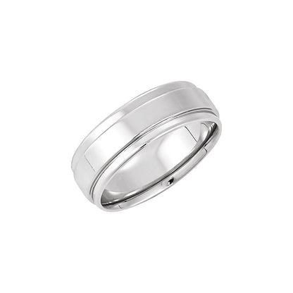 Inlay Comfort-Fit Flat Band