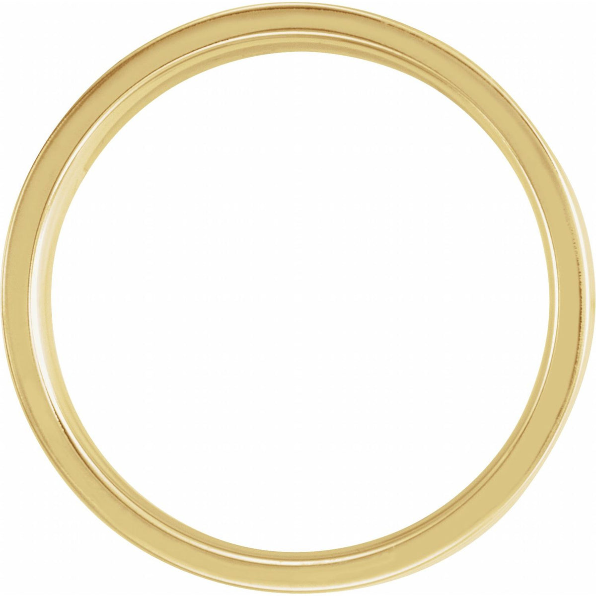 Grooved Comfort-Fit Flat Band, 6 mm