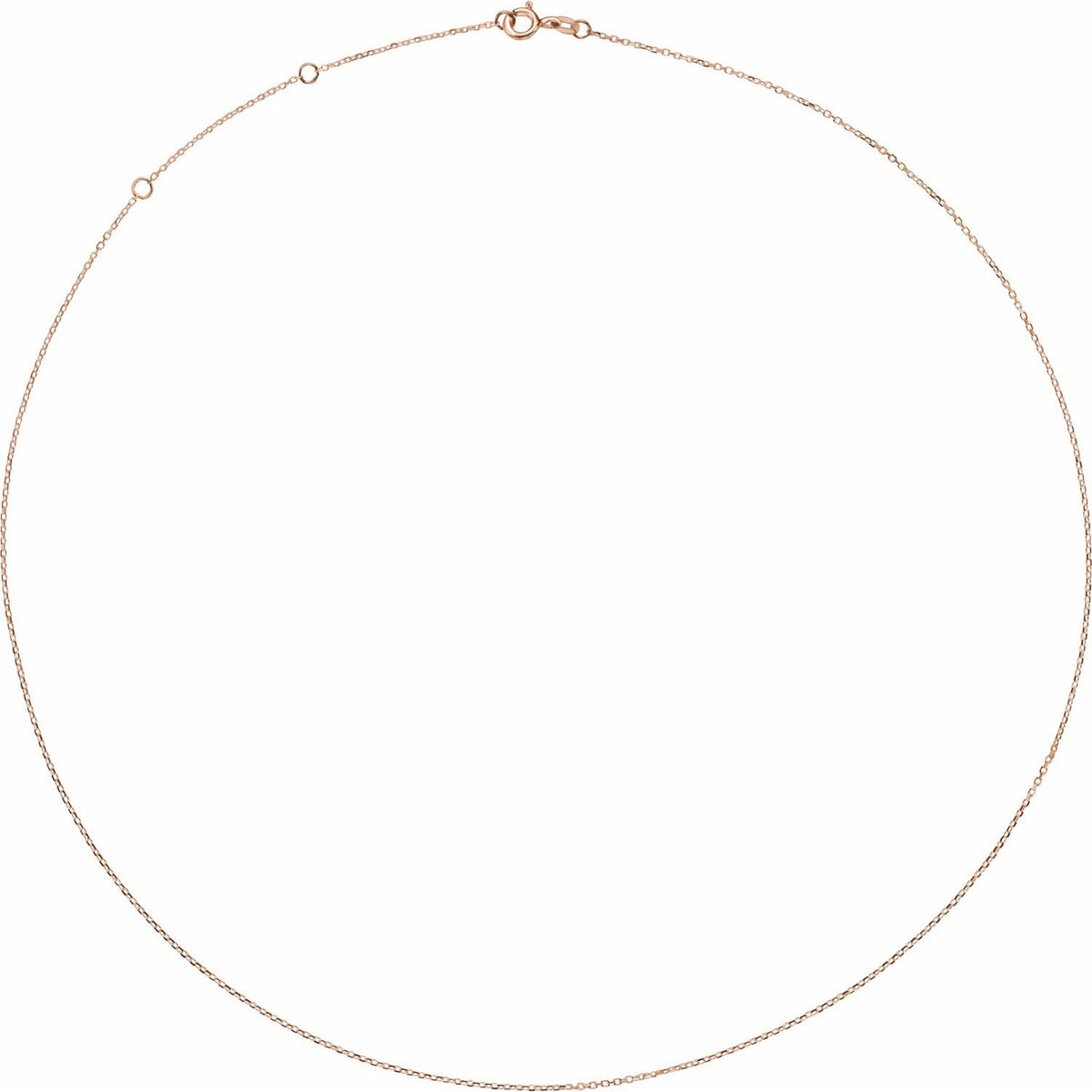 Adjustable Diamond-Cut Cable 16-18" Chain