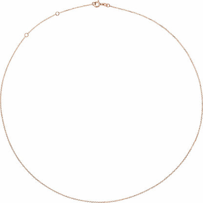 Adjustable Diamond-Cut Cable 16-18" Chain