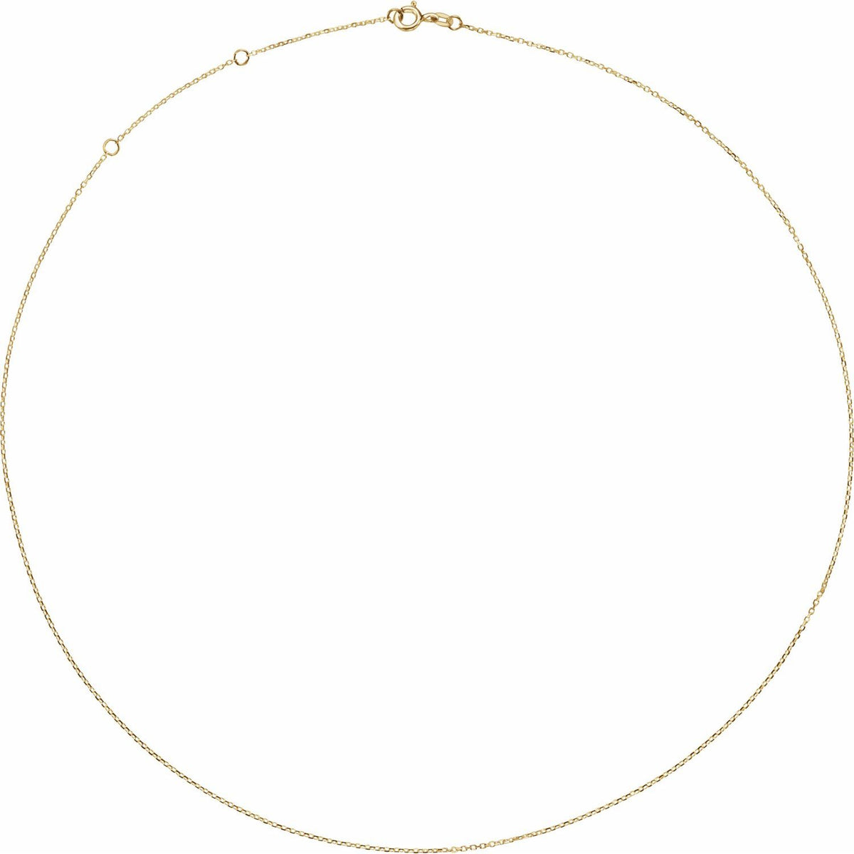 Adjustable Diamond-Cut Cable 16-18" Chain