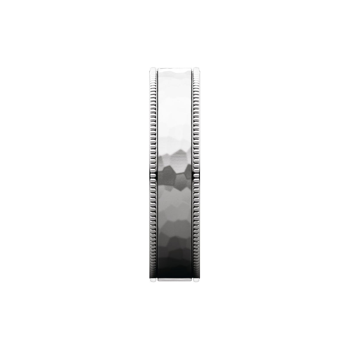 Milgrain Edge Comfort-Fit Flat Band, 6 mm