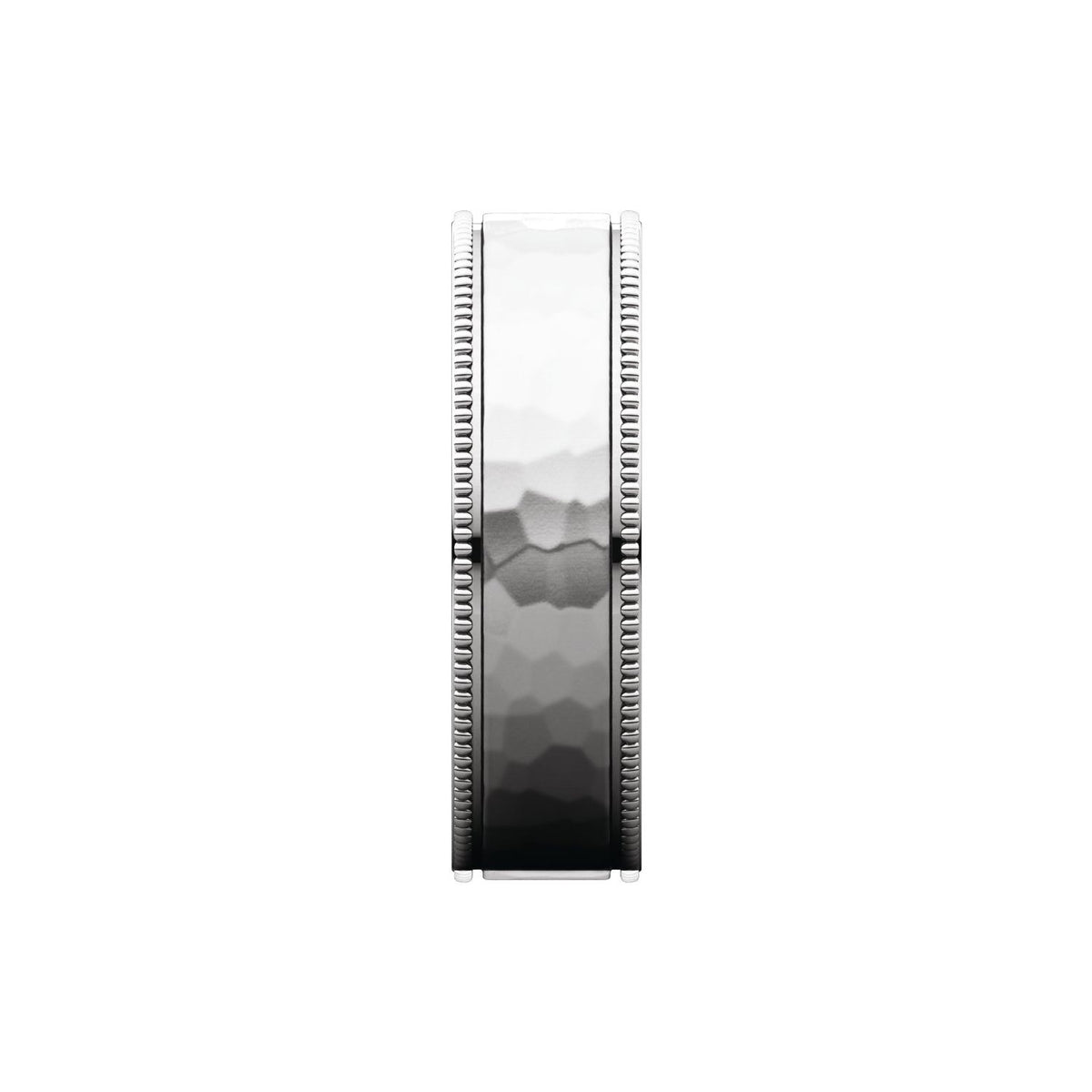 Milgrain Edge Comfort-Fit Flat Band, 6 mm