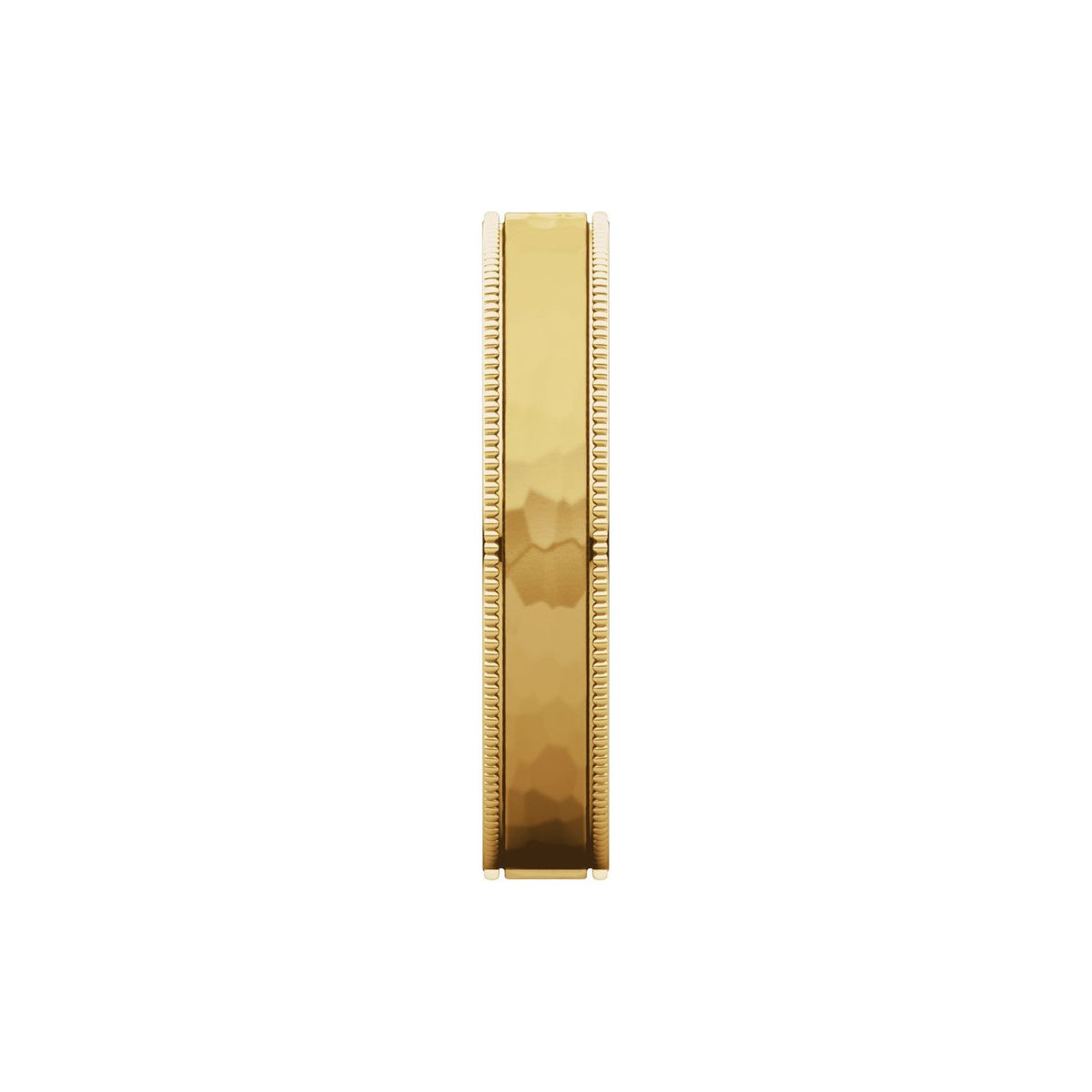 Milgrain Edge Comfort-Fit Flat Band, 6 mm