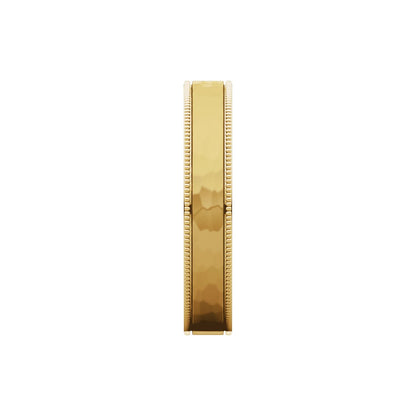 Milgrain Edge Comfort-Fit Flat Band, 6 mm