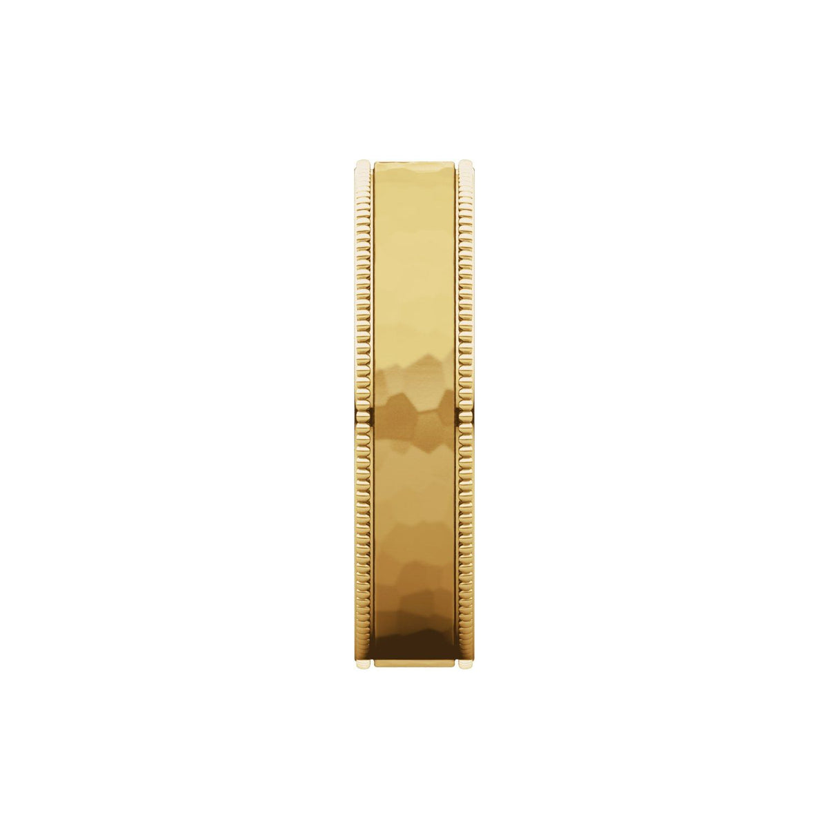 Milgrain Edge Comfort-Fit Flat Band, 6 mm