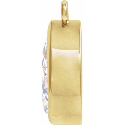 .05 CT Lab-Grown Diamond Dangle, 3.13 mm x 6.12 mm