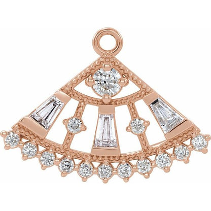 1/3 CTW Natural Diamond Fan Dangle
