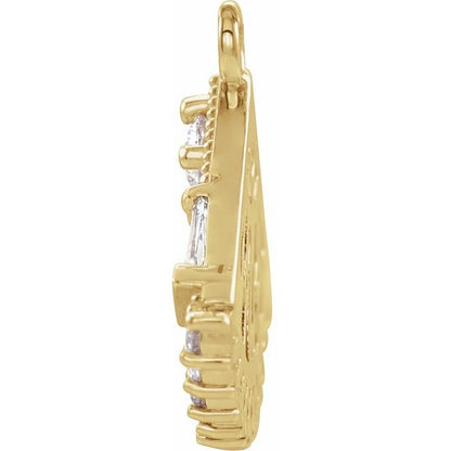 1/3 CTW Natural Diamond Fan Dangle