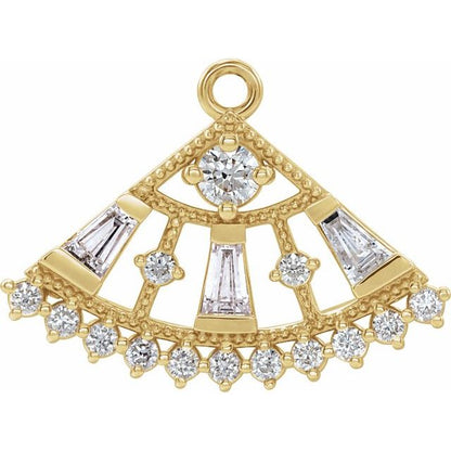1/3 CTW Natural Diamond Fan Dangle