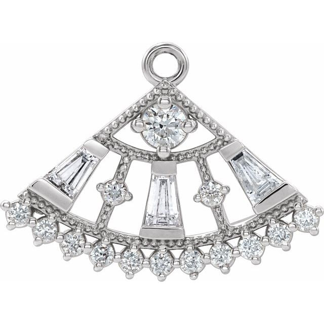 1/3 CTW Natural Diamond Fan Dangle