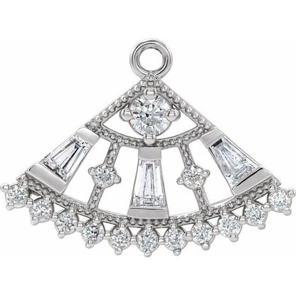 1/3 CTW Natural Diamond Fan Dangle