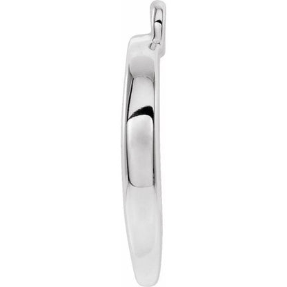 .05 CTW Natural Diamond Crescent Moon Dangle