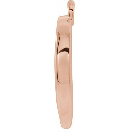 .05 CTW Natural Diamond Crescent Moon Dangle