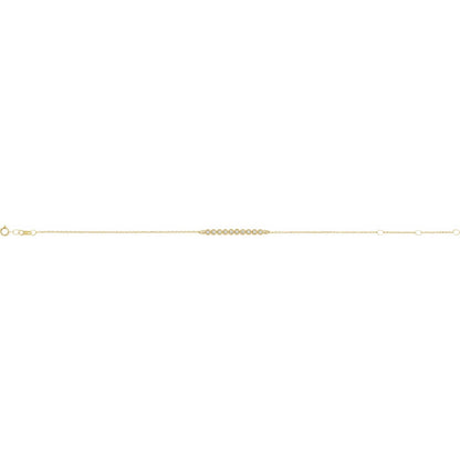 14K Yellow Gold 1/8 CTW Natural Diamond Bar 6 1/2-7 1/2" Bracelet