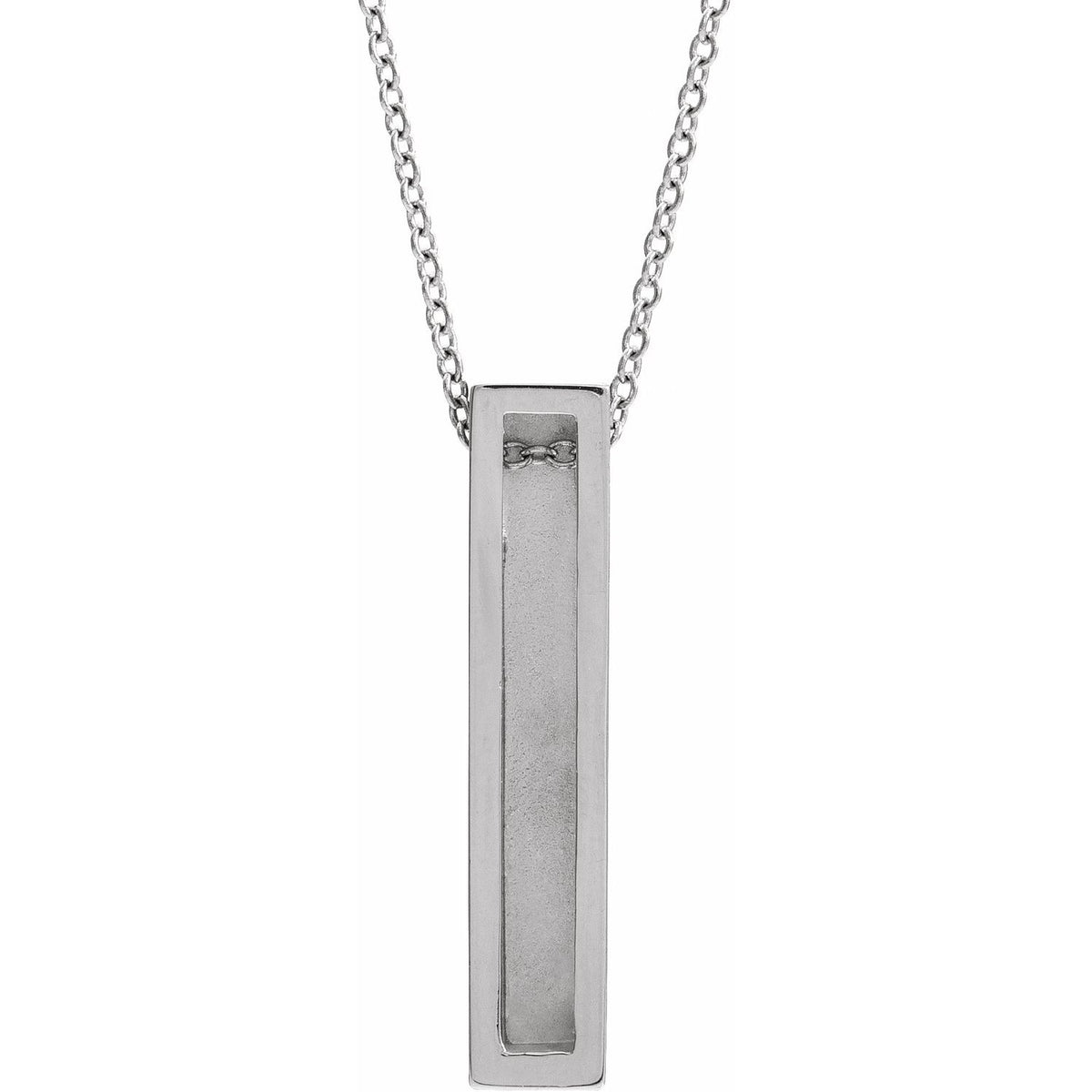 Engravable Sculptural Bar 16-18" Necklace