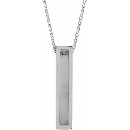 Engravable Sculptural Bar 16-18" Necklace