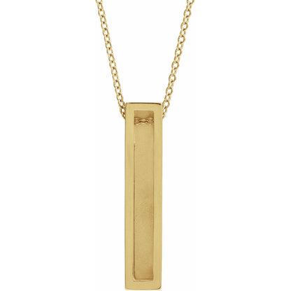 Engravable Sculptural Bar 16-18" Necklace