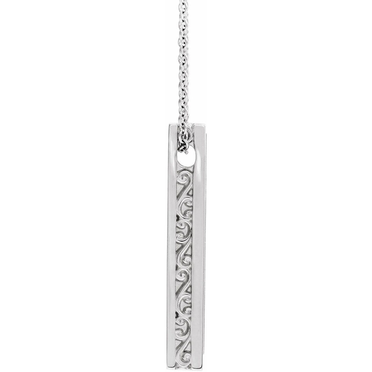Engravable Sculptural Bar 16-18" Necklace