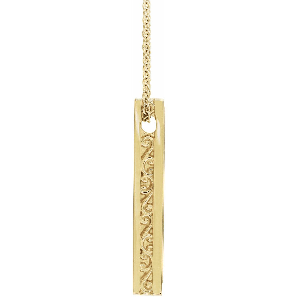 Engravable Sculptural Bar 16-18" Necklace