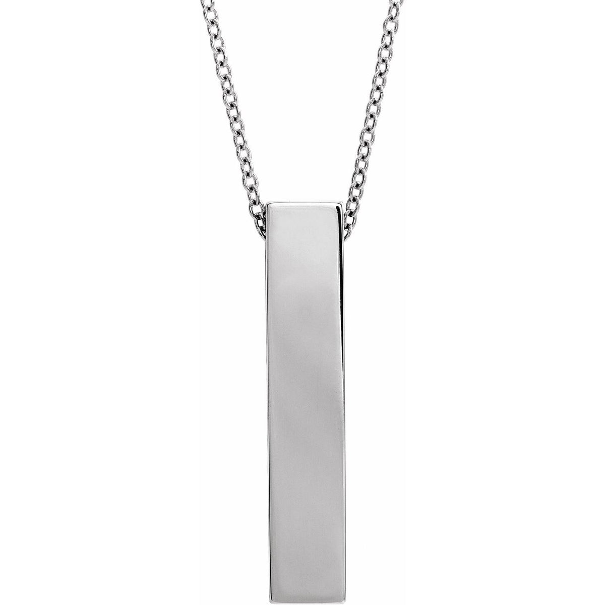 Engravable Sculptural Bar 16-18" Necklace