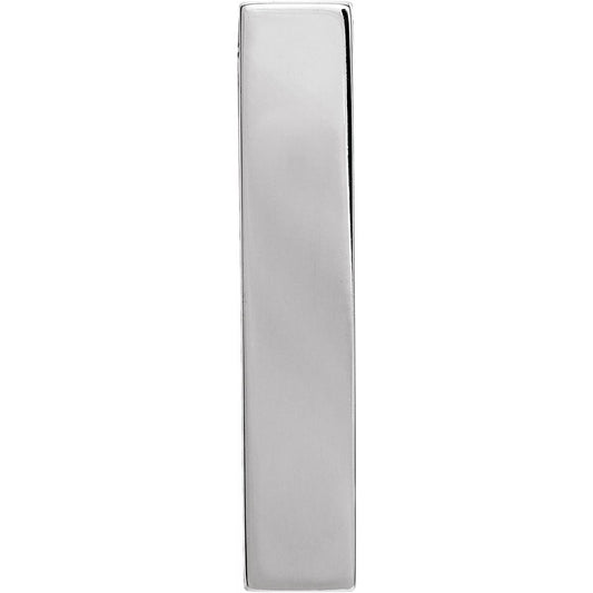 Sterling Silver Engravable Sculptural Bar Pendant