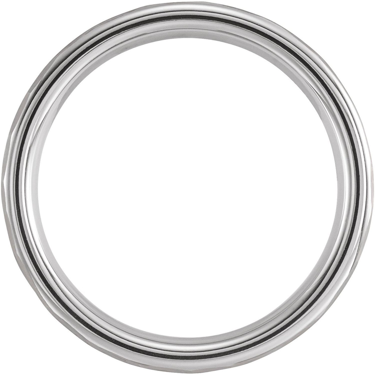 PVD Comfort-Fit Flat Band, 6 mm