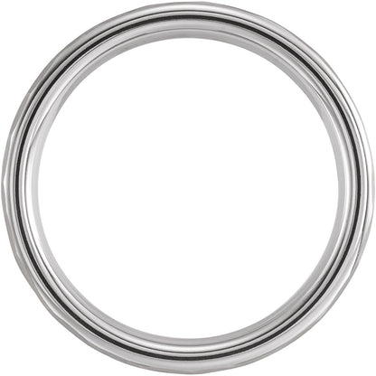 PVD Comfort-Fit Flat Band, 6 mm