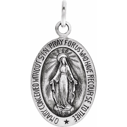 15x11 mm Oval Miraculous Medal