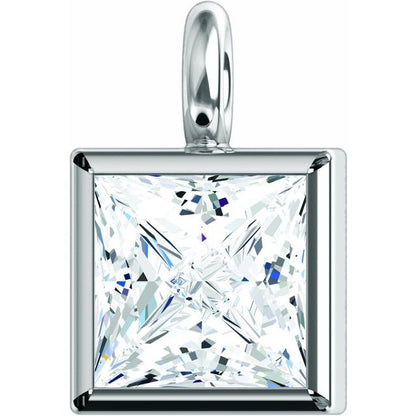 .05 CT Natural Diamond Bezel Dangle, 2.57 mm x 4.52 mm