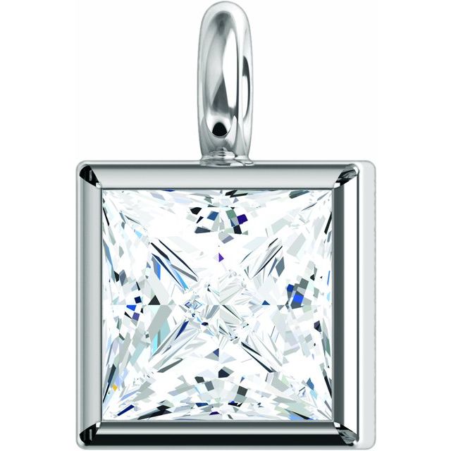 1/6 CT Natural Diamond Bezel Dangle, 3.56 mm x 5.51 mm