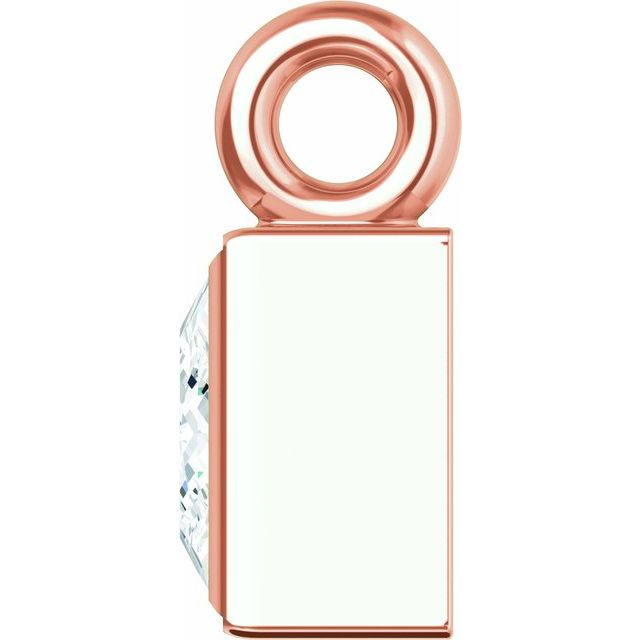 .05 CT Natural Diamond Bezel Dangle, 2.57 mm x 4.52 mm