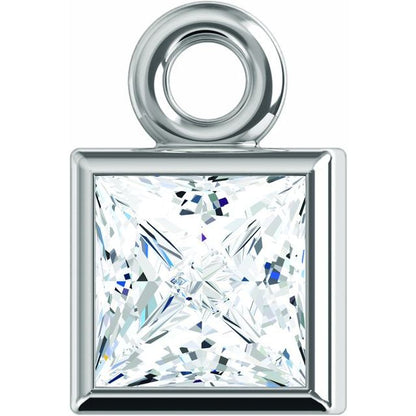 .05 CT Natural Diamond Bezel Dangle, 2.57 mm x 4.52 mm, Bezel-Set