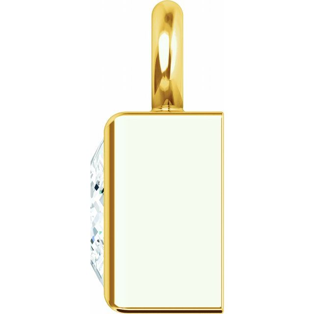 .05 CT Natural Diamond Bezel Dangle, 2.57 mm x 4.52 mm, Bezel-Set
