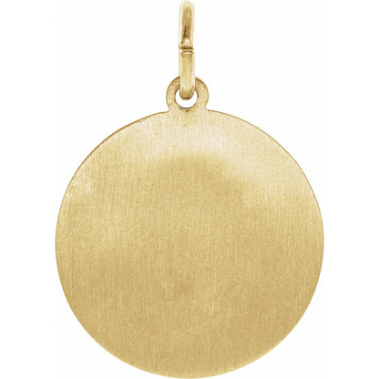 14K Yellow Gold Round St. Joseph Medal