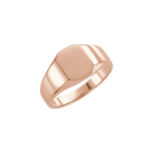 9x7 mm Octagon Signet Ring, 9 x 7 mm