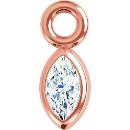.07 CT Natural Diamond Bezel-Set Dangle