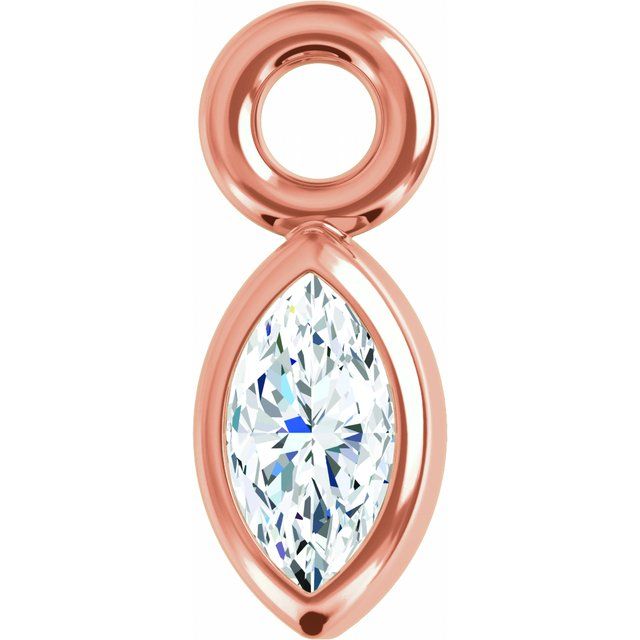 .03 CT Natural Diamond Bezel-Set Dangle