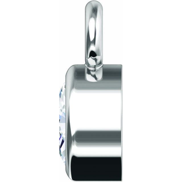 .07 CT Natural Diamond Bezel-Set Dangle