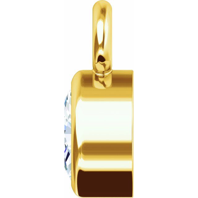 .03 CT Natural Diamond Bezel-Set Dangle