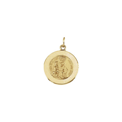 14K Yellow Gold Round St. Anne de Beau Pre Medal