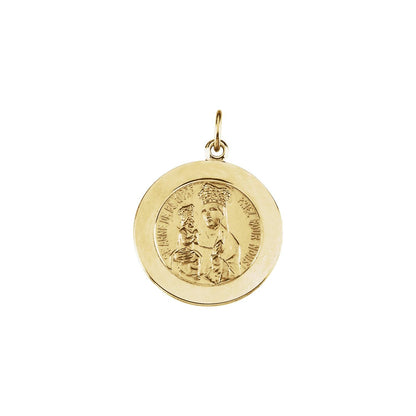 14K Yellow Gold Round St. Anne de Beau Pre Medal