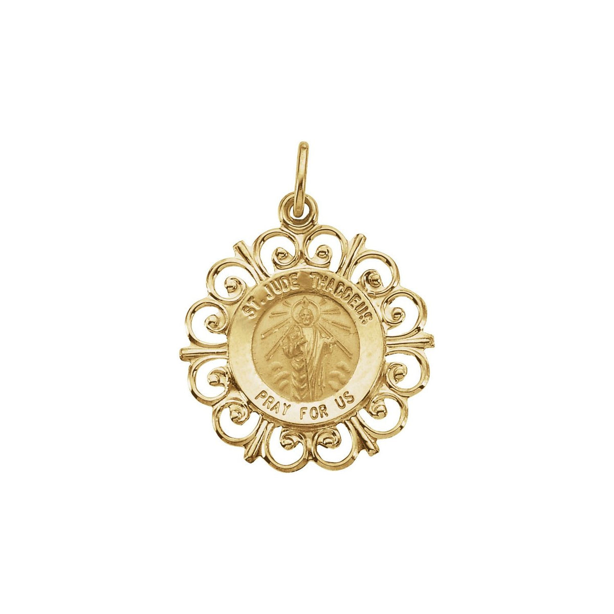 14K Yellow Gold St. Jude Medal
