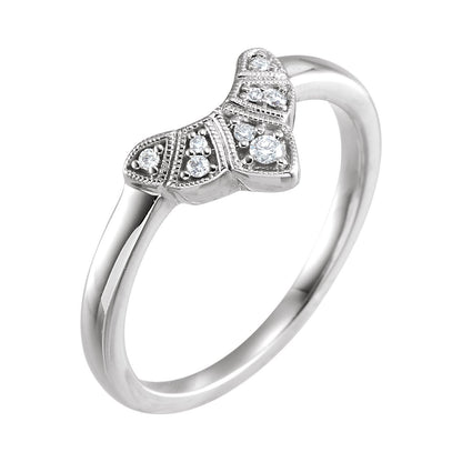 .06 CTW Natural Diamond Contour Band, 8 mm