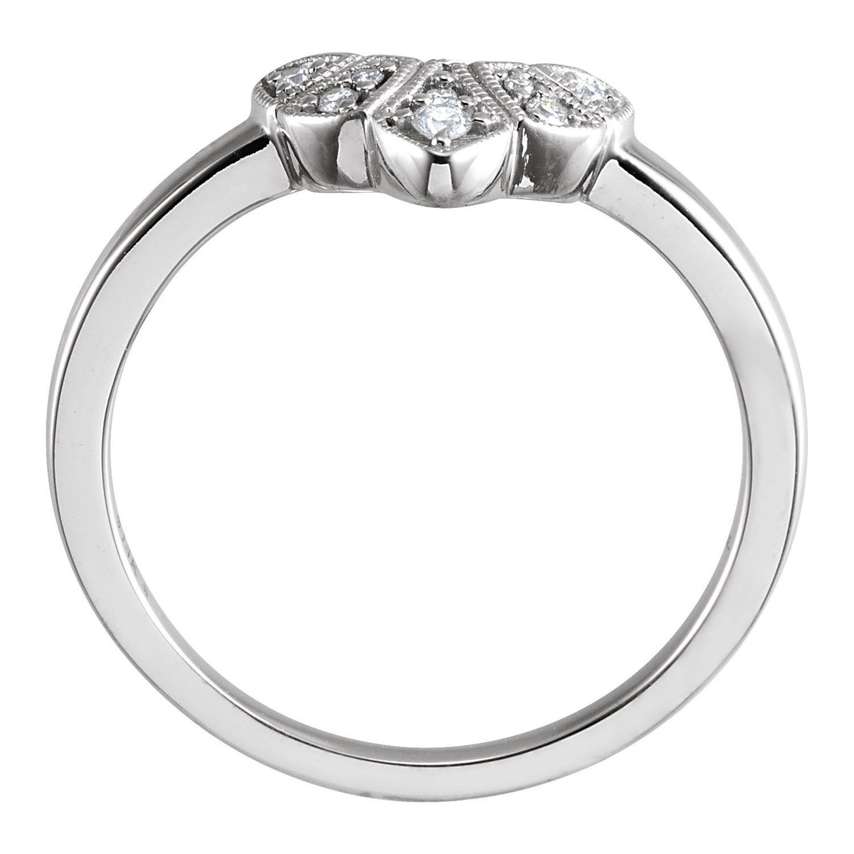 .06 CTW Natural Diamond Contour Band, 8 mm