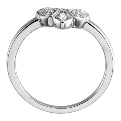 .06 CTW Natural Diamond Contour Band, 8 mm